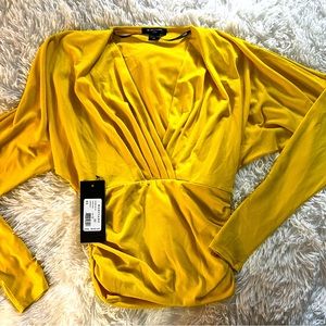 Marciano Women’s XS Whisper Knit Top in Laguna Gold